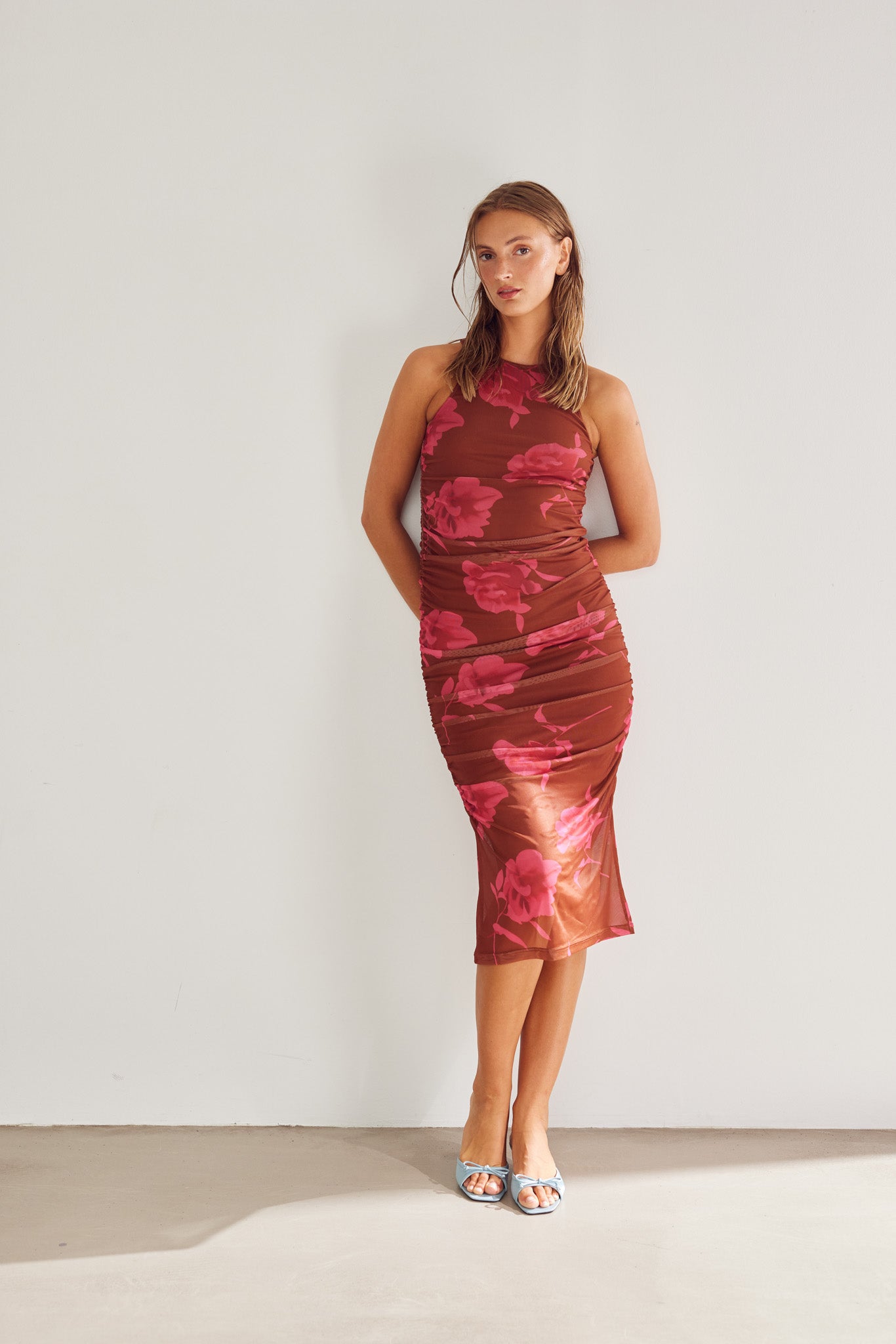 Leanna Dress Cassie Brown Print – Noellafashion.com