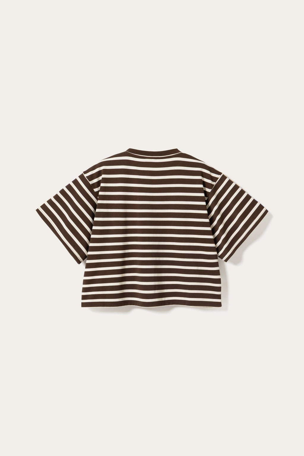 N-Maple T-Shirt Eton Brown Ivory Stripe