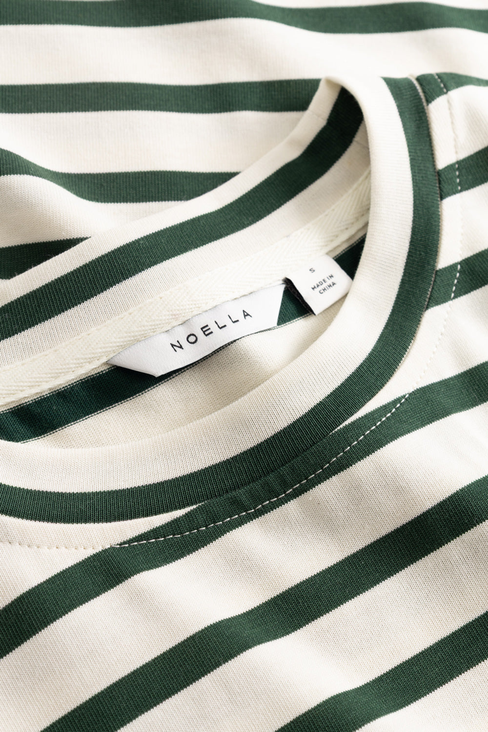 N-Maple T-Shirt Eton Ivory Green Stripe