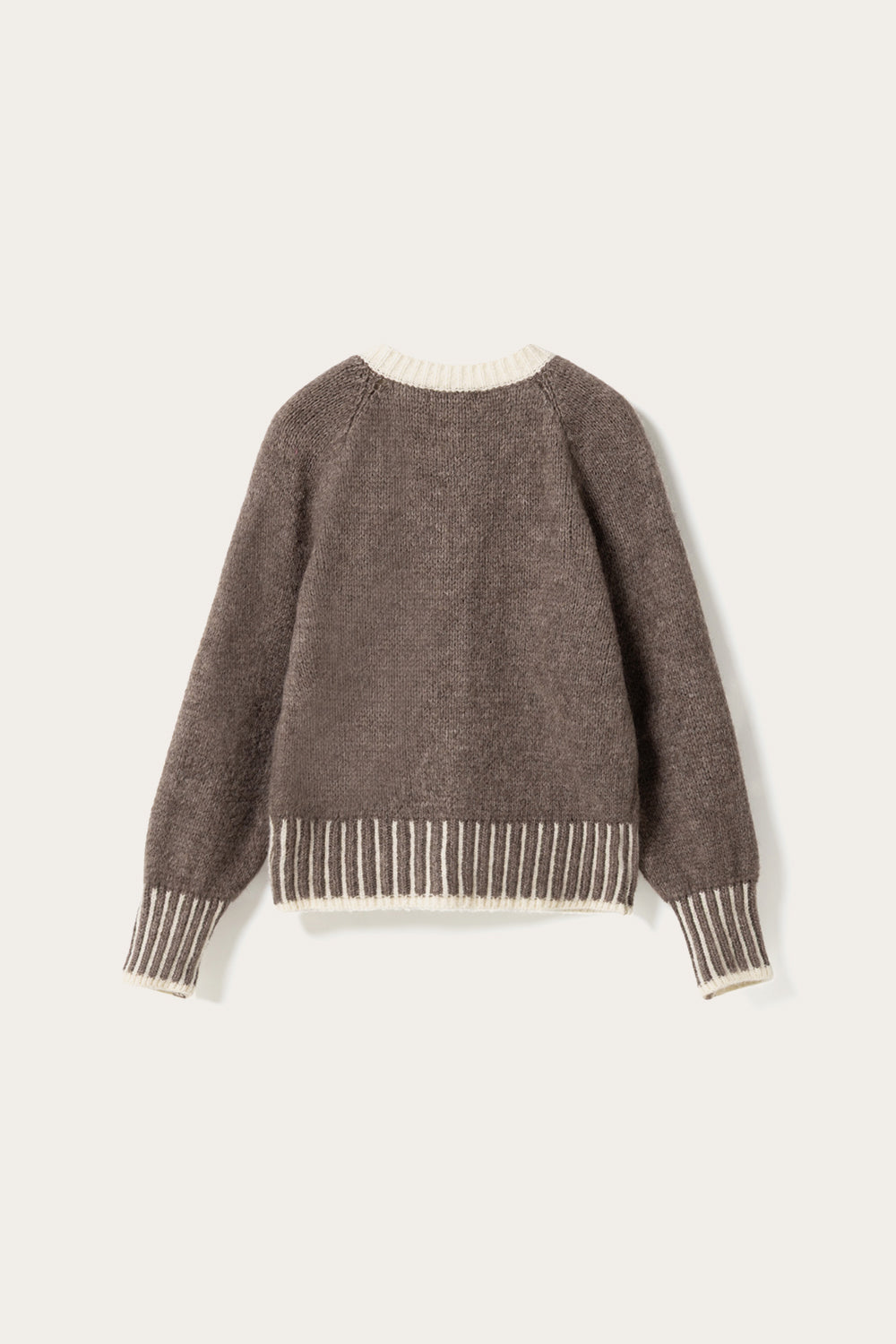 N-Nedra Knit Cardigan Ash Brown Beige