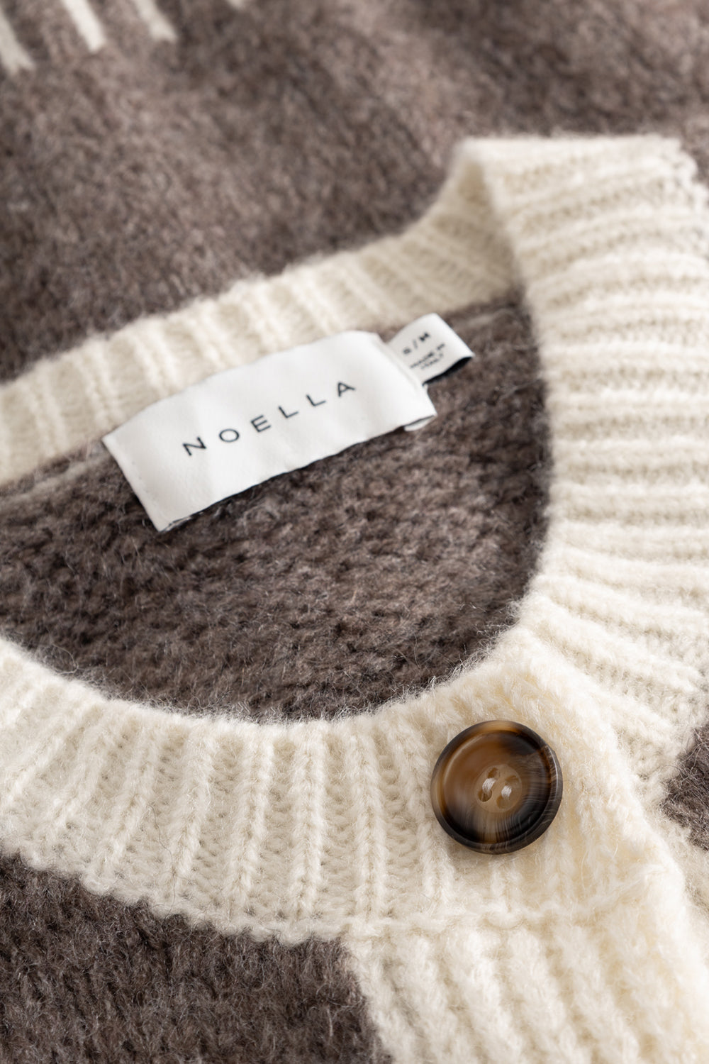 N-Nedra Knit Cardigan Ash Brown Beige