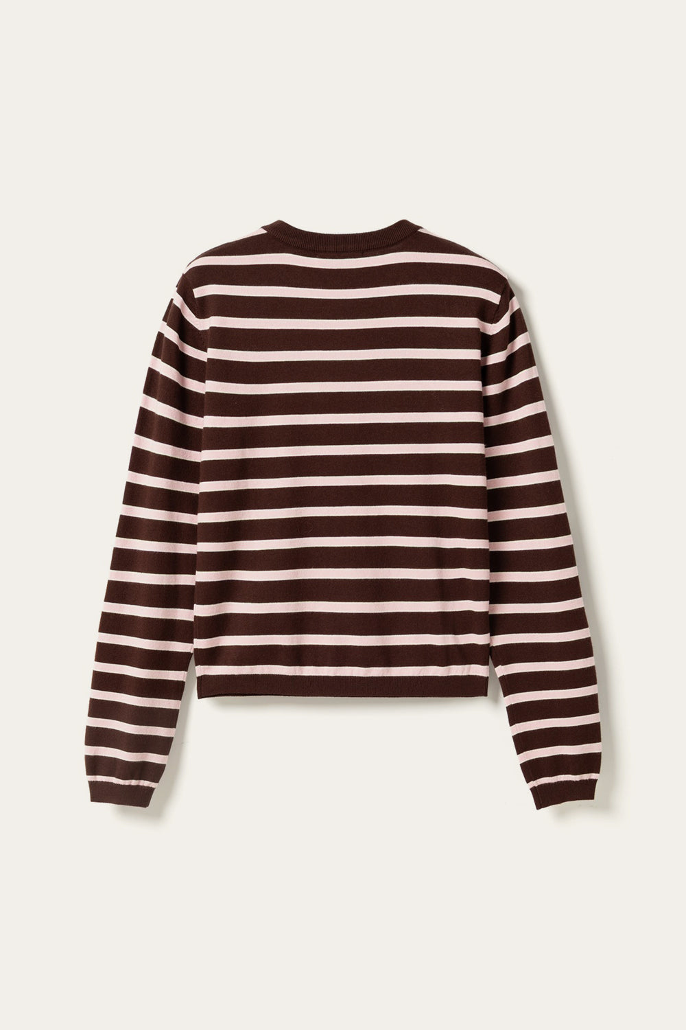 N-Muna LS Knit Dannia Blush Chocolate Stripe