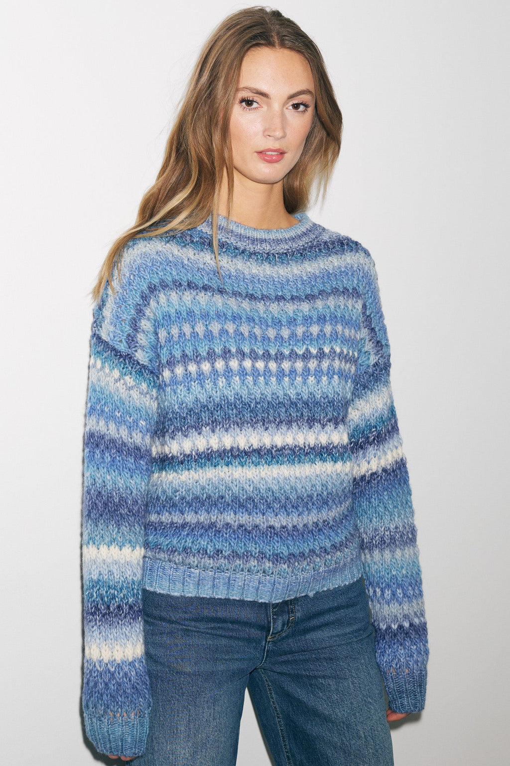 Gio Knit Sweater Sky Mix
