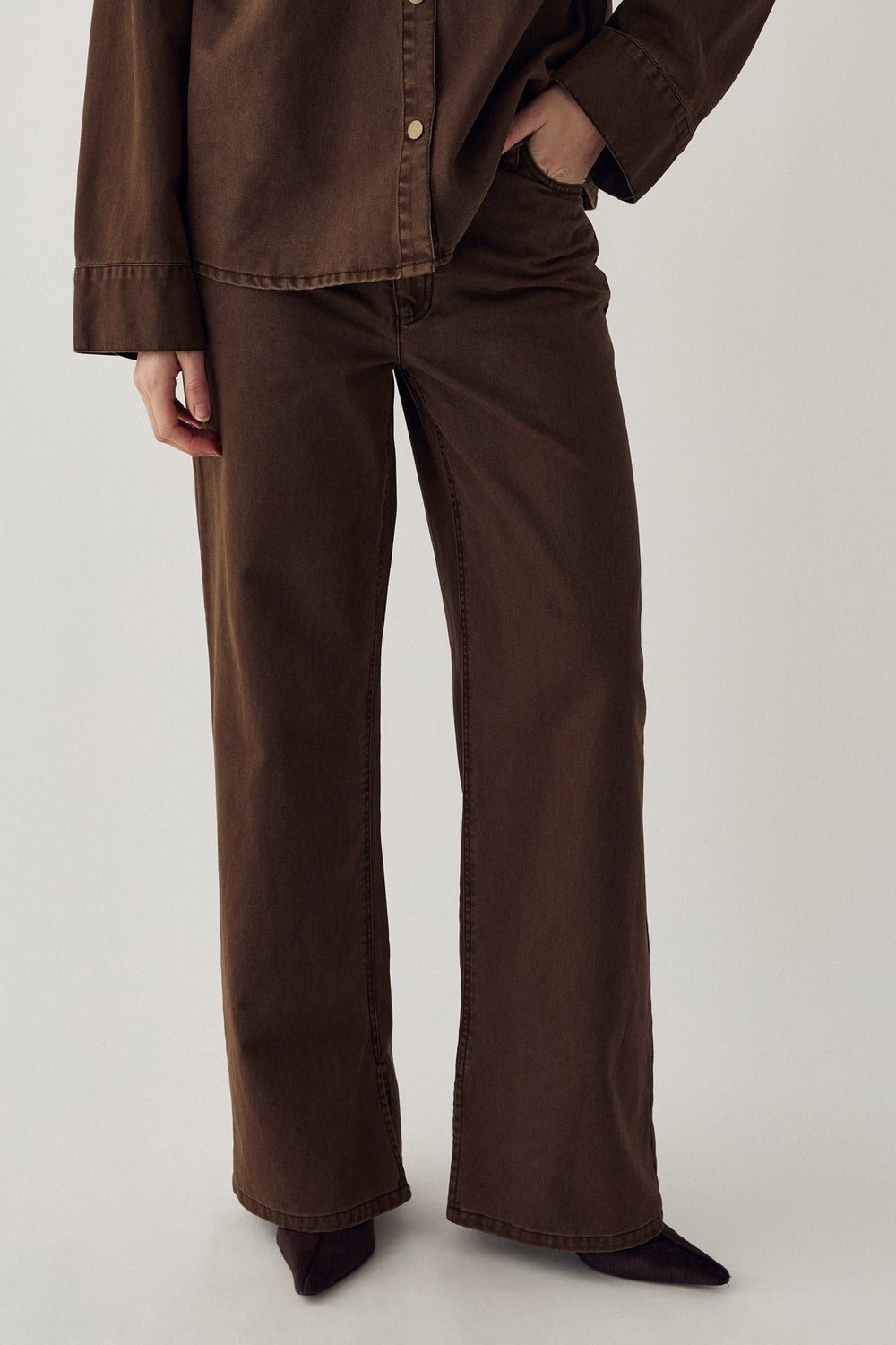 N-Maribella MW Pants Cocoa Brown