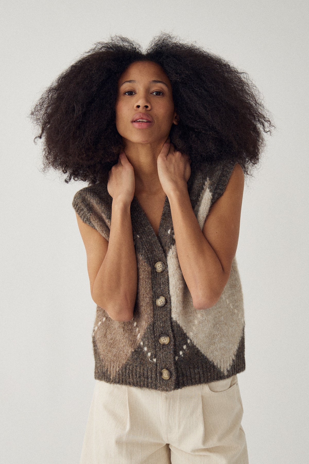 N-Laiana Knit Vest Ash Brown Mix – Noellafashion.com