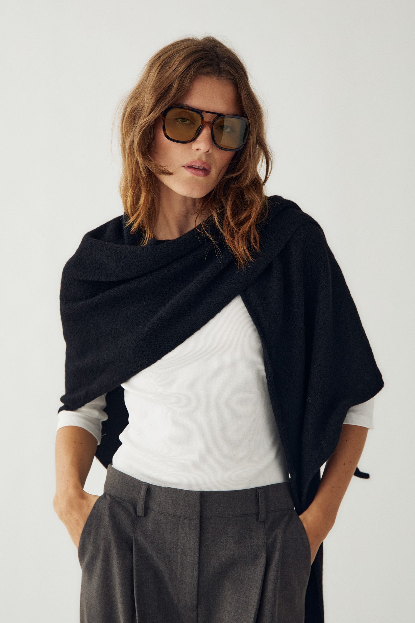 N-Loena Knit Scarf Black