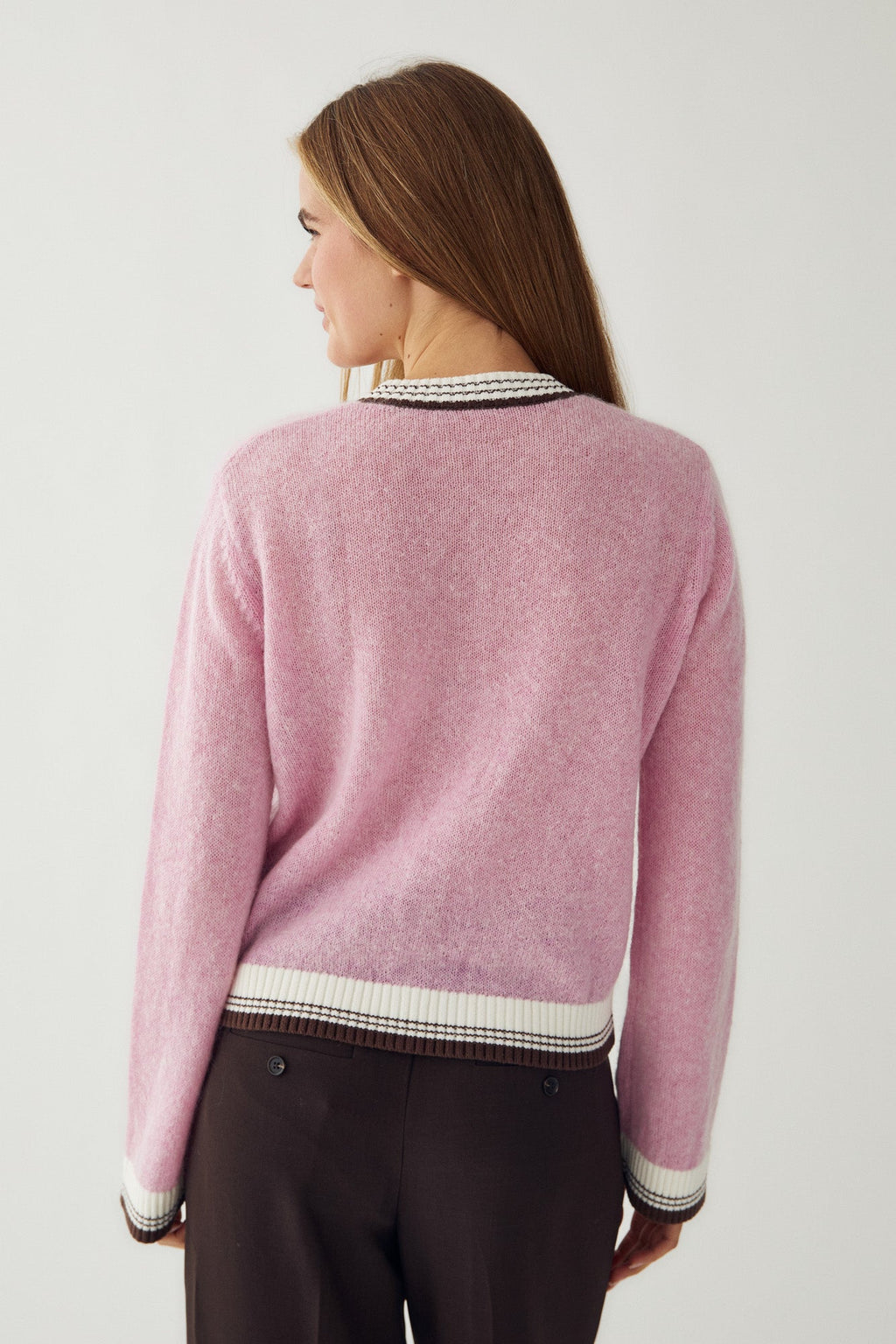 N-Nattie Knit Cardigan Blush Brown