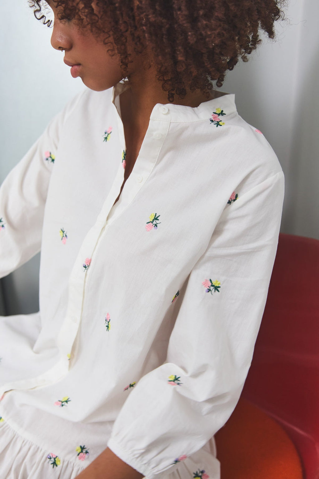 Imogene Dress White Embroidery
