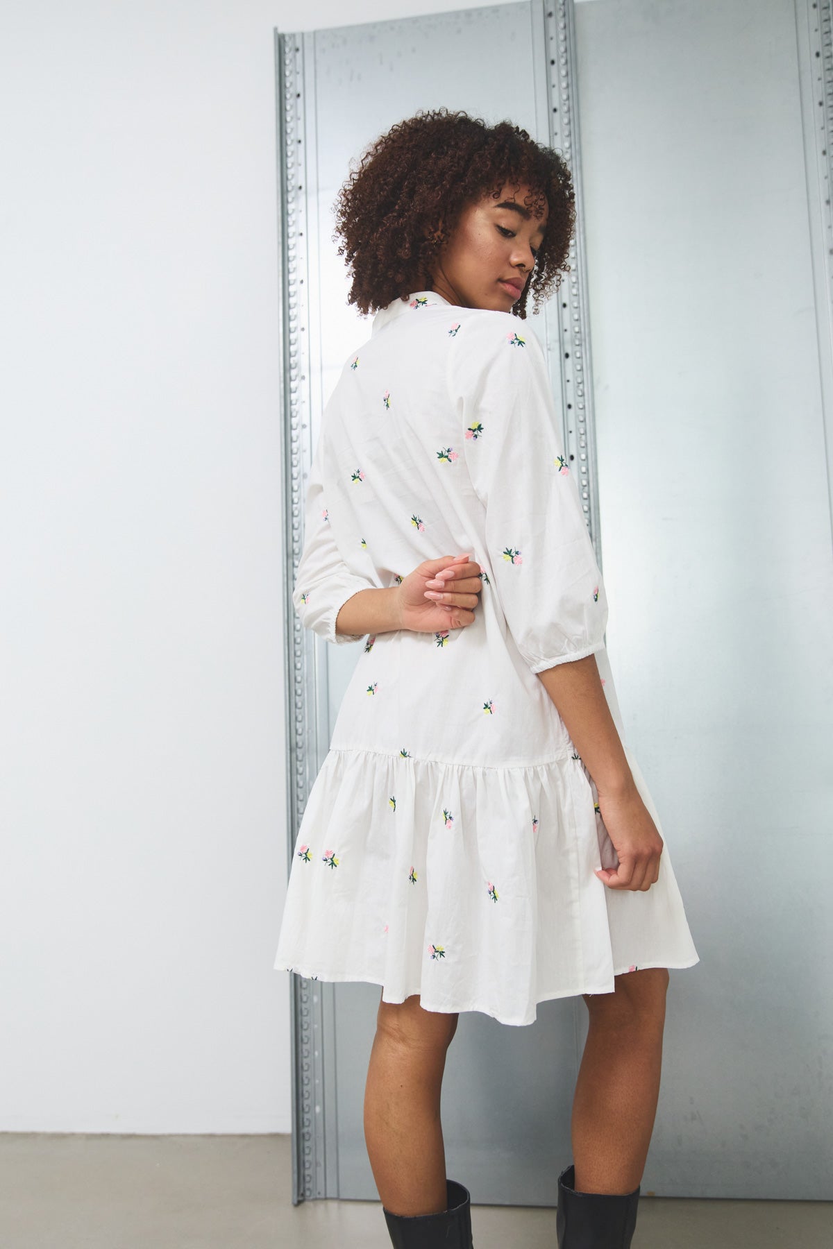 Imogene Dress White Embroidery