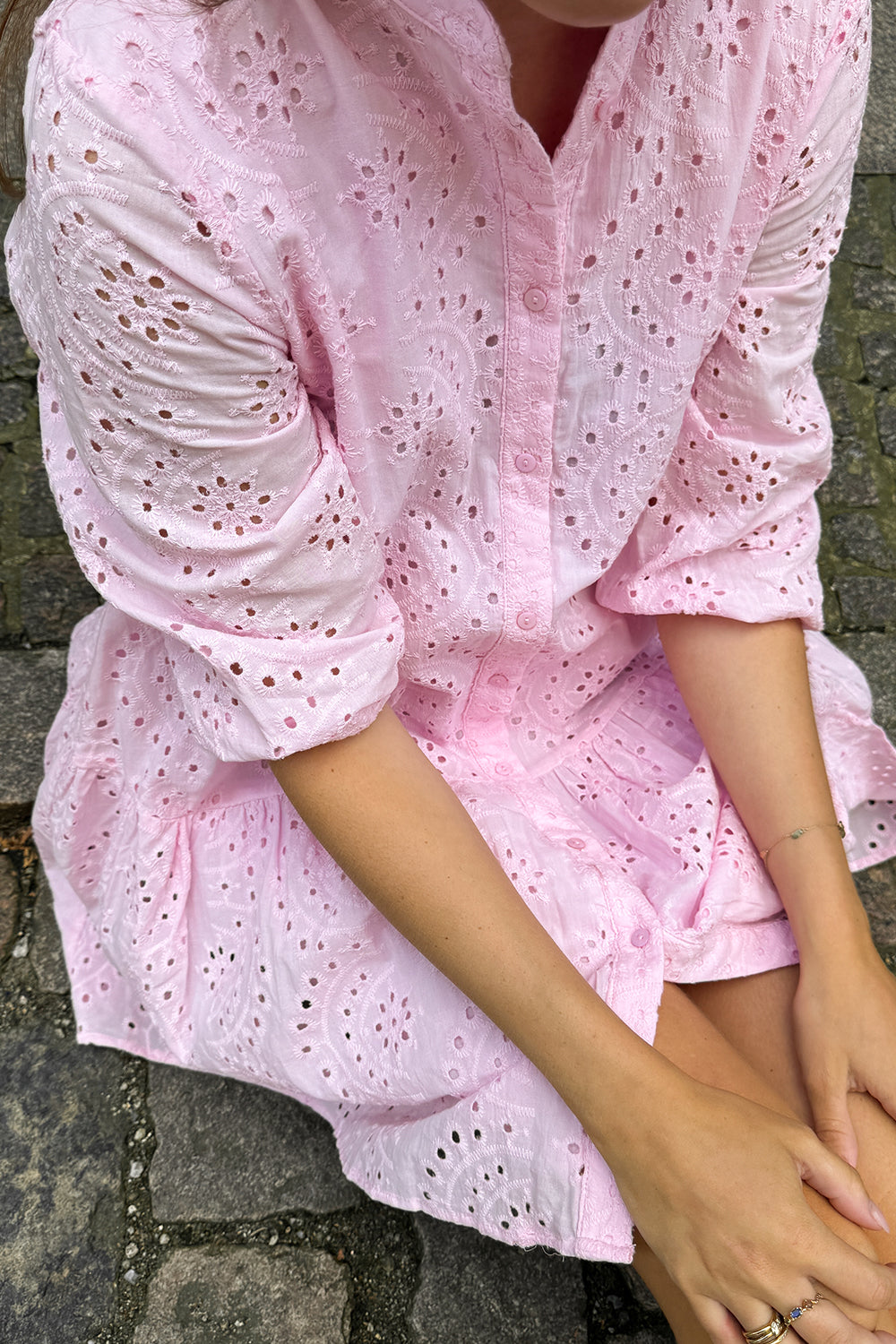 Imogene Dress Cotton Anglaise Light Pink
