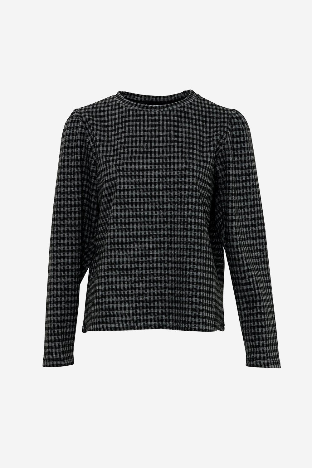 Flow Sweatshirt Rayon Darkgrey Checks