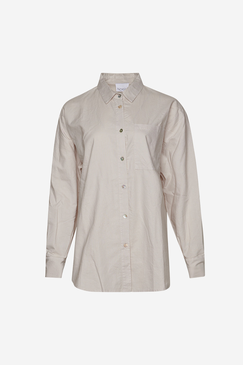 Noellas Mavis Oversize Shirt Sand. Køb Skjorter hos www.noellafashion.dk